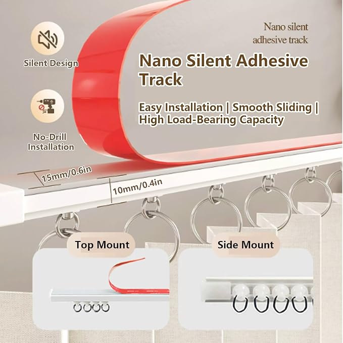 Magnetic Cabinet Rails for Kitchen Shelves, No-Drill Self-Adhesive Track, Folding Design for Closets, Under Sink, RV & Laundry Room Organization