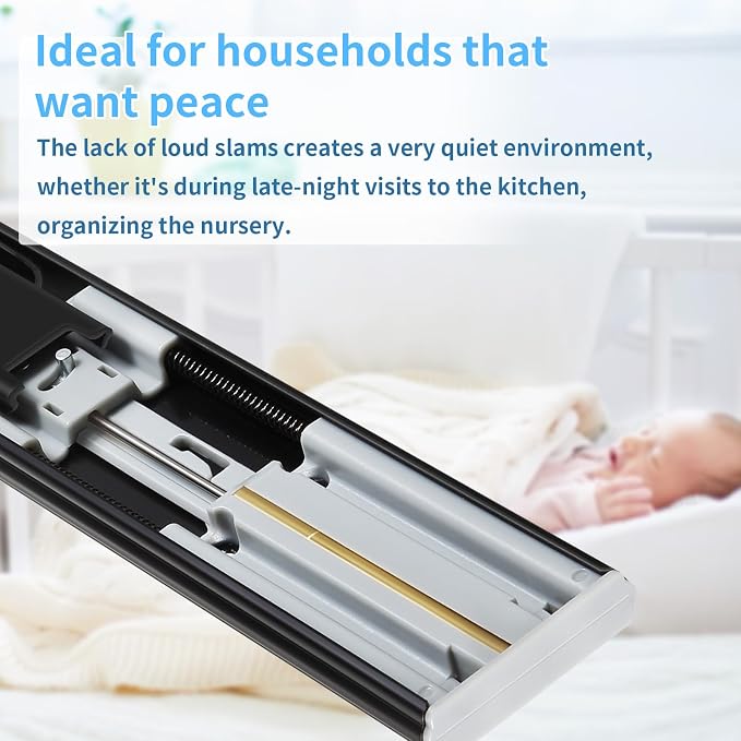 Soft Close Drawer Slides 5 Pairs Full Extension 12 14 16 18 20 22 24 inch Side Mount Pull Out Kitchen Cabinet Rails Bracket Replacement Ball Bearing Tracks kit Guide Runner 100 LB Capacity