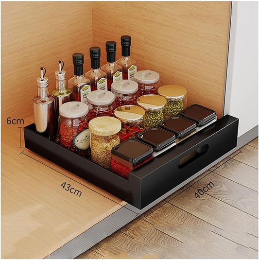 Pull Out Drawers for Cabinets Expandable Drawer Pull Out Drawers Kitchen Cabinet Storage Shelves Extendable Pull Out Drawer No Drilling and Nailing Required