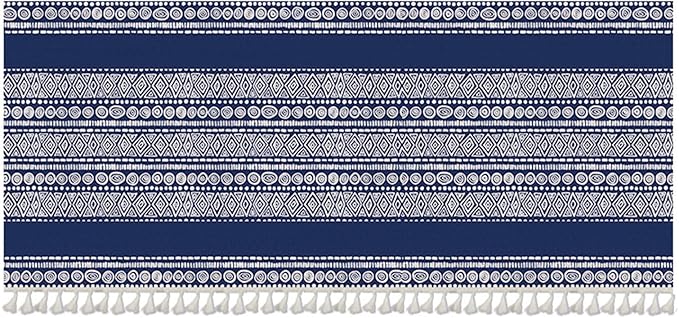 Kitchen Curtain Under The Sink Privacy Dust Proof Cabinet Curtains Short Curtains for Kitchen Waredore Laundry Room Navy Blue, 23.6" W x 15.7" L (Pack of 1)