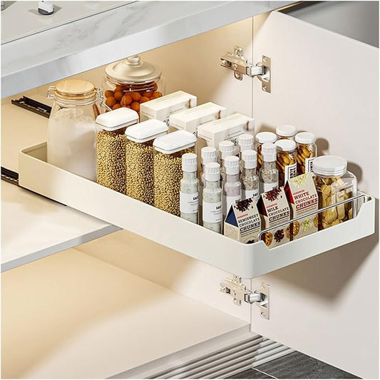 Kitchen Organizer Pull Out Drawers* Pull-Out Kitchen Storage Drawer,Pull-out Kitchen CupboardTelescopic Drawer Pull Out Drawer Kitchen Expandable Pull Out Drawers Pull Out Cupboard Organizer No Drilli