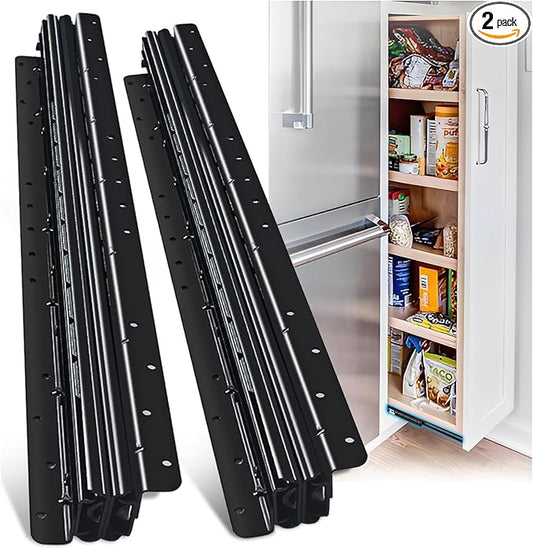 Undermount Heavy Duty Drawer Slides Rail Bottom Mounted Full Extension Hidden Drawer Runners Ball Bearing Glides Staircase Cupboard Cabinet Wardrobe
