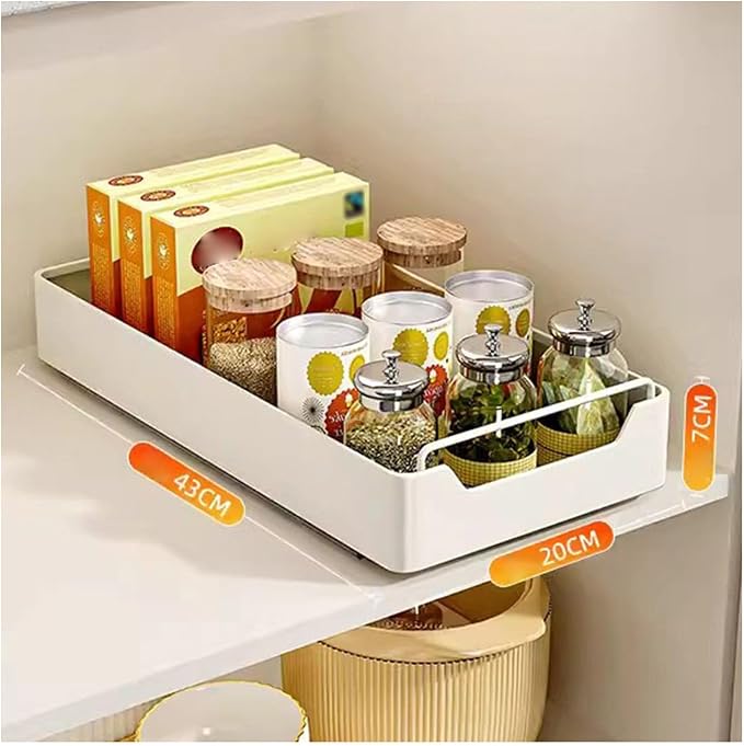 Pull Out Drawers for Cabinets Expandable Drawer Pull Out Drawer Kitchen for Gluing Kitchen Organizer Organizer No Drilling and Nailing Required Cabinet Organizer