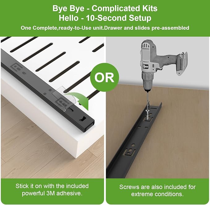 ANTOWIN 2-Pack Expandable Pull Out Cabinet Organizer 21"Deep(12.2"-20.5"W), 3 Full Extension Glides Slide Out Drawers, Roll Out Shelves Adhesive Raising Pad,Compatible Framed Cabinets,90lb Cap,White