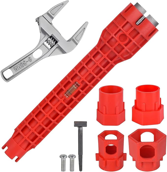 14-In-1 Multifunctional Basin Wrench, Sink Wrench Faucet Tool For Toilet, Sink, Bathroom, Kitchen Tight Spaces Water Pipe Plumbing Installation and Repairs