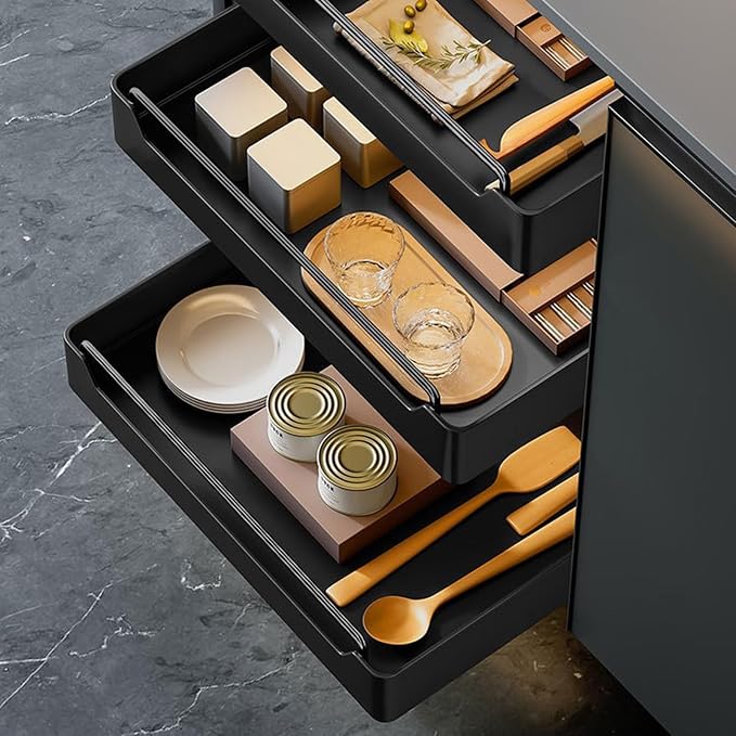 Pull Out Drawers for Cabinets Pull-Out Cabinet Organizer Pull-Out Cabinet Organizer for The Cabinet Pull Out Drawer Shelves for Cabinets Organizer Expandable Drawer Kitchen without Drilling
