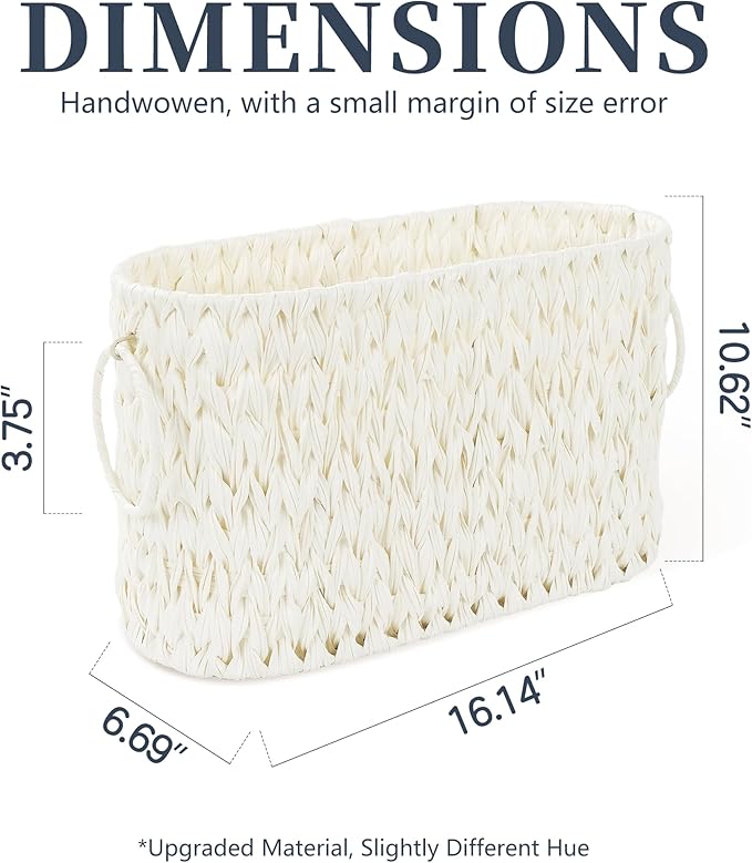 Coeusy Toilet Paper Basket,Boho Decorative Toilet Paper Storage,Large Wicker Basket for Bathroom Storage,Free Standing