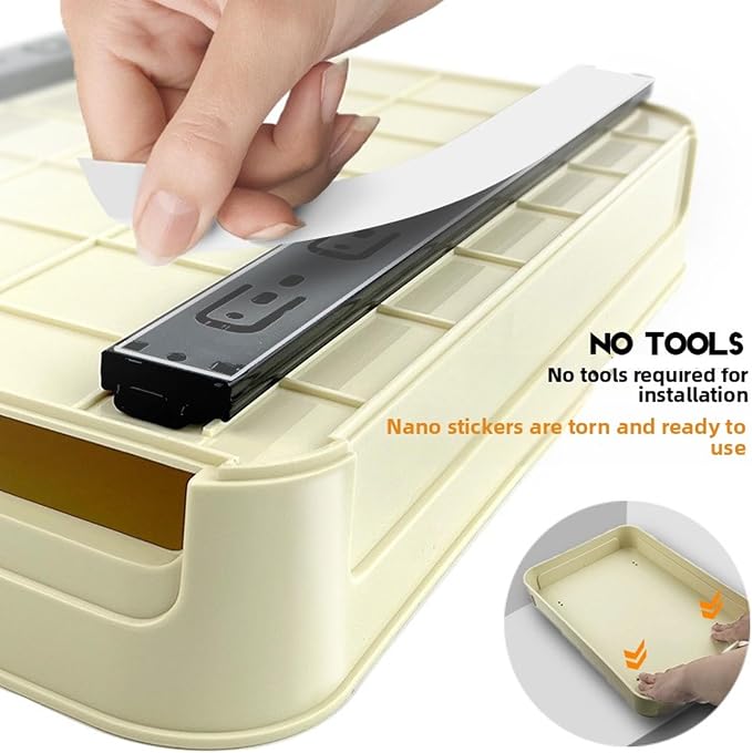 Tissting Pull Out Cabinet Organizer 16.73x12.01x2.95in, Slide Out Drawer with No Drill Installation for Kitchen Bathroom Under Sink Storage