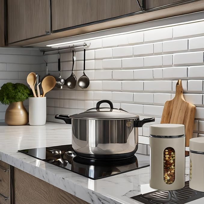 Retro Kitchen Canisters For Countertop (4 Piece Set) Grey By Home Basics - Glass with Metal Finish; See-Through Windows; Great For Flour, Coffee, Sugar, Dry Ingredients, Snacks