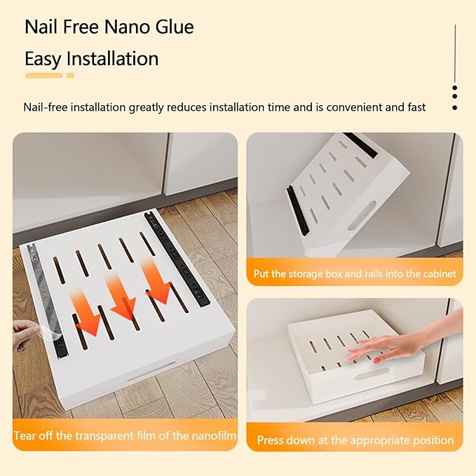 Pull Out Drawers for Cabinets Pull Out Cabinet Organizer Expandable Drawer Pull Out Drawer Kitchen Organizer Kitchen Cabinet No Drilling and Nailing Required Pull Slide Out Drawer