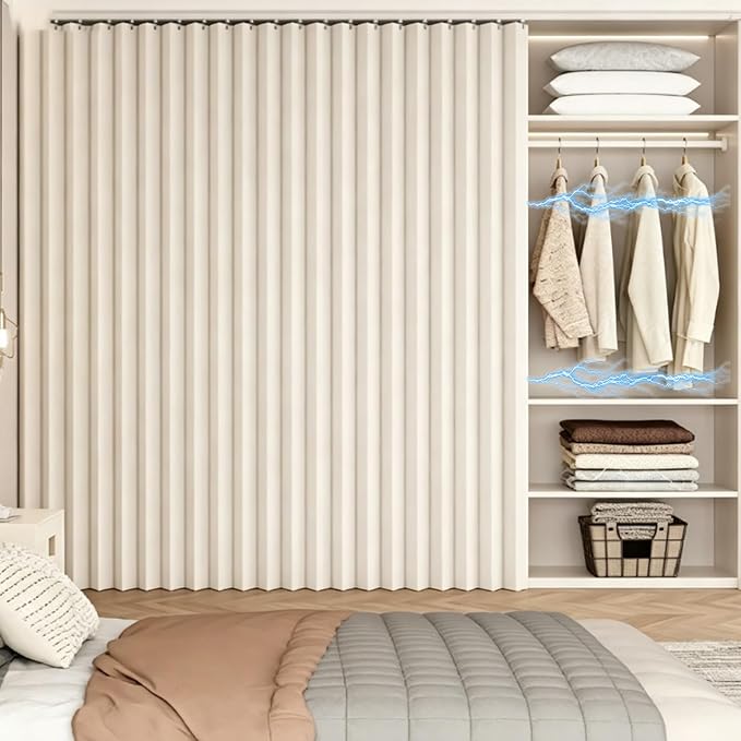 Magnetic Cabinet Hinges for Shelves, No-Drill Self-Adhesive Track, Short Folding Design for Closets, Under Sink, RV & Laundry Room - Easy Install, Space-Saving Solution