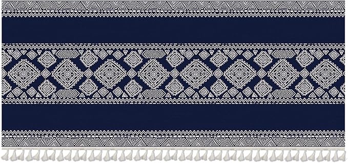 Kitchen Curtain Under The Sink Privacy Dust Proof Cabinet Curtains Short Curtains for Kitchen Waredore Laundry Room Navy Blue, 47.2" W x 35.4" L (Pack of 1)