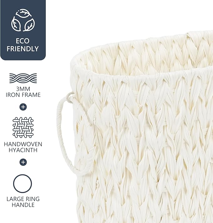 Coeusy Toilet Paper Basket,Boho Decorative Toilet Paper Storage,Large Wicker Basket for Bathroom Storage,Free Standing