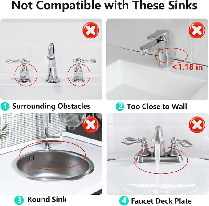 24 Inch Longer Faucet Mat for Kitchen Sink [5° Slope Fast Self-draining]Bathroom Kitchen Sink Splash Guard Silicone Sinks Faucet Mat Splash Guard for Kitchens Sinks Area Tidy Splashs Draining Mats