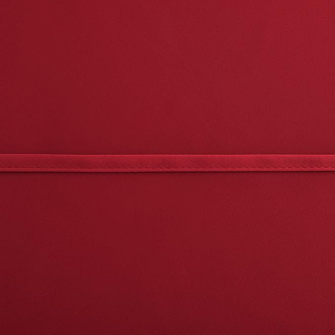 KOUFALL Red Short Curtains for Bedroom 2 Panels Set Blackout Curtains for Small Windows Boys Room Width 34 x 30 Inch Length