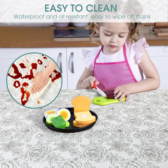 Drawer and Shelf Liner, Non-Slip Kitchen Cabinet Liners Non-Adhesive Thick Strong Grip Waterproof Washable Mats Protect Dresser Shelves Cupboard Bathroom Cabinets, Rose, 18 in X 10 FT