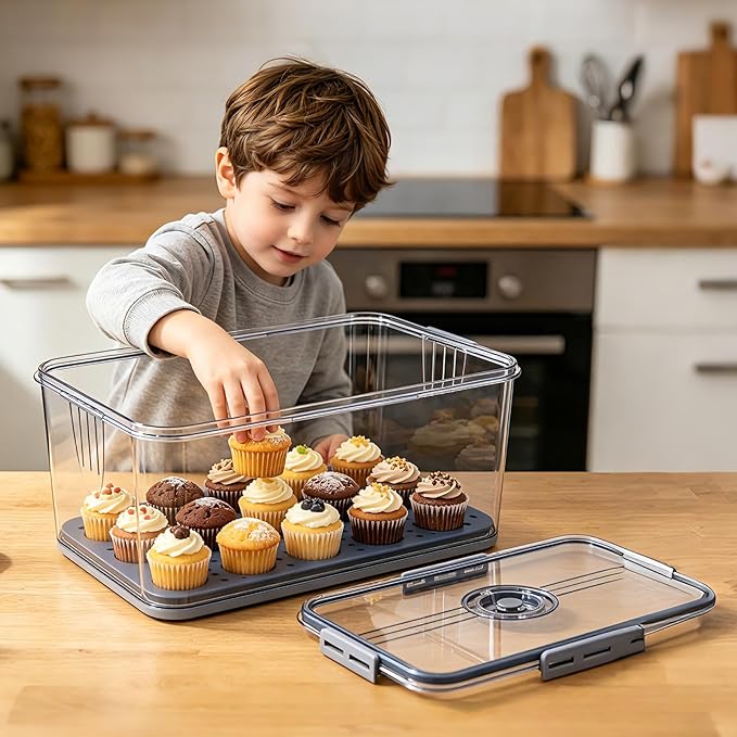 Bread Box Bread Boxes with Lid for Kitchen Counter, Airtight Loaf Bread Storage Container,Large Time Recording Bread Keeper for Homemade Bread, Toast, Bagel, Donut and Cookies ,Gifts for Mom Dad