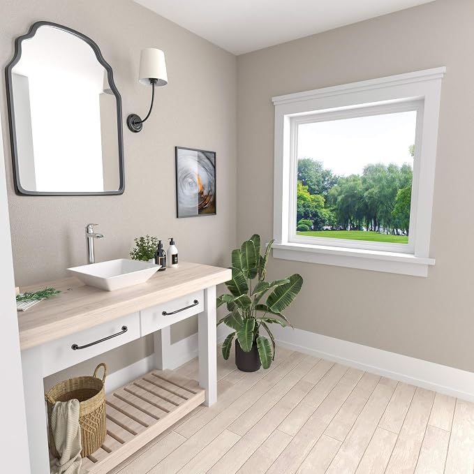 Mocoloo White Vessel Sink 16 x 16 Inch Square Ceramic Bathroom Sinks Above Counter Porcelain Vanity Top Sinks Square Countertop Modern Bathroom Sink 16 Inch Single Art Basin