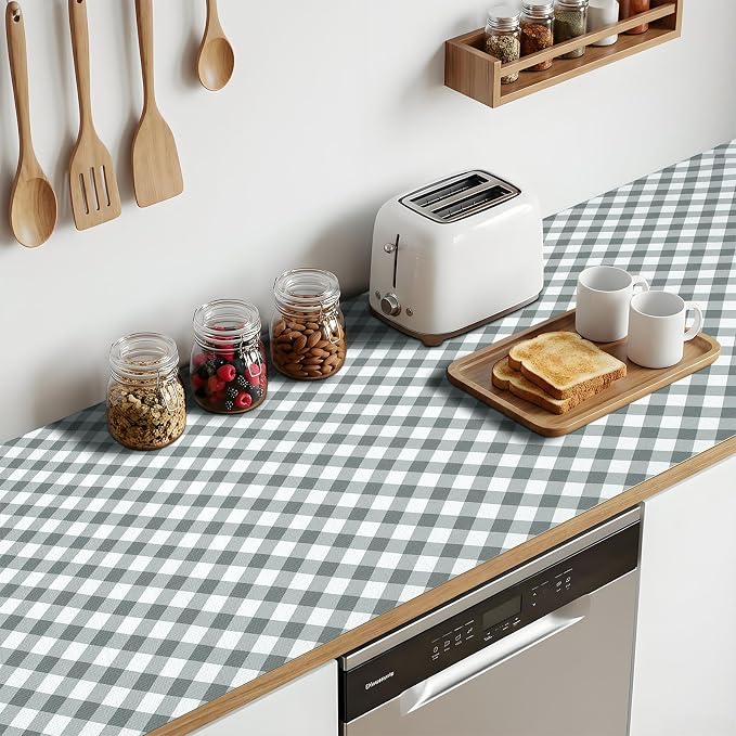 Shelf Liners Non Adhesive 20'' X 72'' Drawer Liner for Kitchen Cabinets, Waterproof Shelf Liners Durable Anti-Slip for Kitchen Cabinets Cupboard Liner