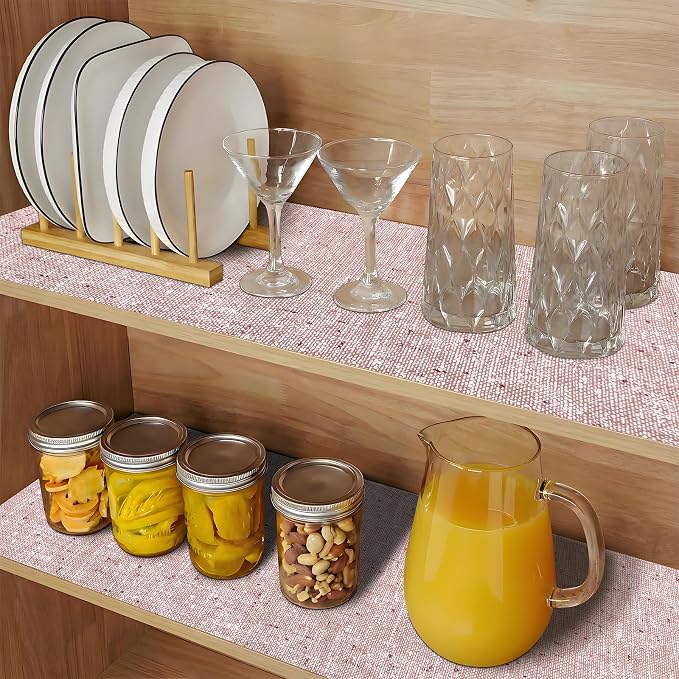 10Rolls*12'' X 120'' Shelf Liners Drawer Liner for Kitchen Cabinet Non Adhesive, Strong Grip Anti Slip Cabinet Liners for Shelves, Oil-Proof Waterproof Cupboard Liner