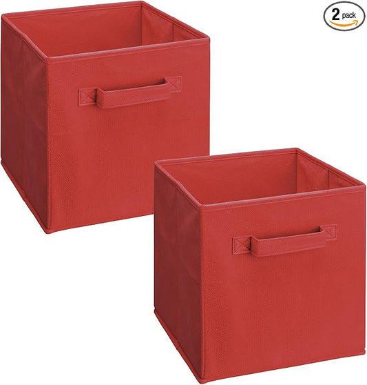 ClosetMaid 18656 Cubeicals Fabric Drawer, Red, 2-Pack