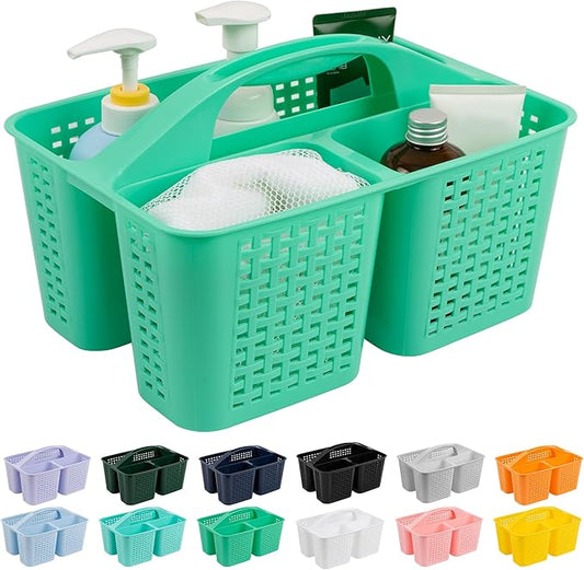 Tiawudi Portable Shower Caddy, Caddy Organizer with Handle, Plastic Shower Basket Hold Soap, Shampoo, Hair Supplies and Beauty Products, Cleaning Supplies Organizer for Home, Dorm, Shelf and Cabinet