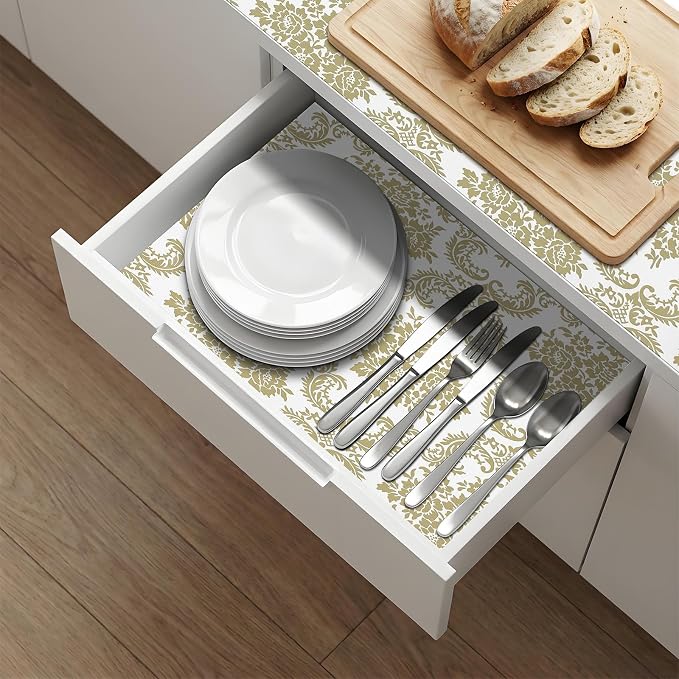Shelf Liners Non Adhesive 20'' X 72'' Drawer Liner for Kitchen Cabinets, Waterproof Shelf Liners Durable Anti-Slip for Kitchen Cabinets Cupboard Liner