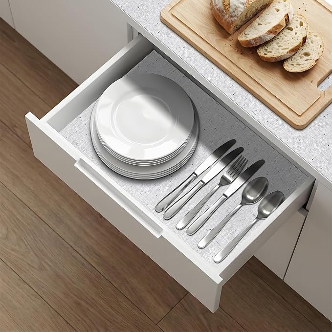 Shelf Liner 5Rolls*12'' X 120'' Drawer Liners Shelf Liners for Kitchen Cabinets Non Adhesive, Strong Grip Anti Slip Cabinet Liners for Shelves, Oil-Proof Waterproof Cupboard Liner