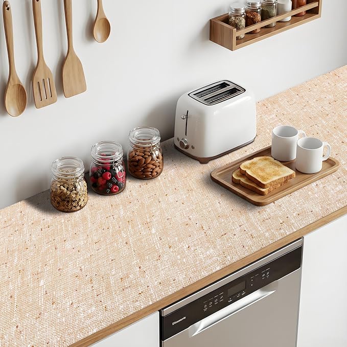 5Rolls*17.7'' X 96'' Shelf Liners Drawer Liner for Kitchen Cabinet Non Adhesive, Strong Grip Anti Slip Cabinet Liners for Shelves, Oil-Proof Waterproof Cupboard Liner
