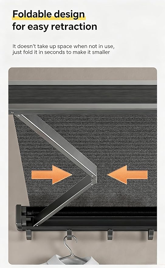 Foldable Pull-Out Cabinet Drawer Organizer, Under Sink Slide-Out Storage Shelf with Hooks, No Drill Installation for Kitchen, Bathroom, Pantry and Home Organization (Without Towel Bar)