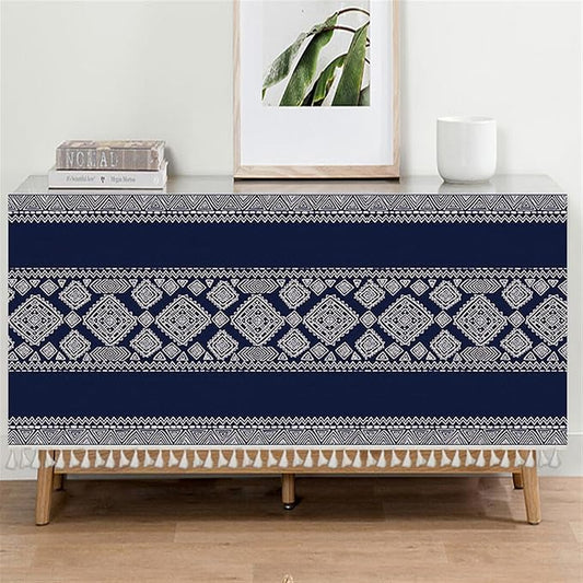 Kitchen Curtain Under The Sink Privacy Dust Proof Cabinet Curtains Short Curtains for Kitchen Waredore Laundry Room Navy Blue, 31.5" W x 23.6" L (Pack of 1)