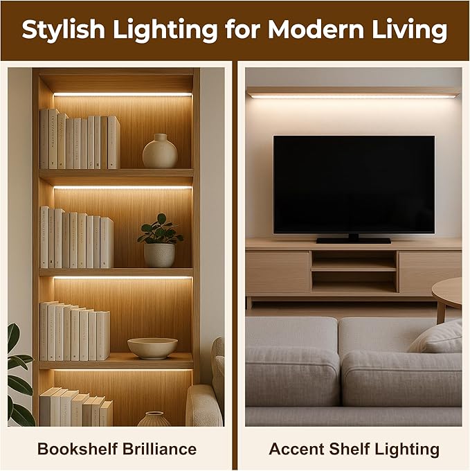 cambk 48inch Hardwired Under Cabinet Lighting for Kitchen,120V Wired Undercounter Led Strip Lights 6000K White Waterproof, Luces para Cocina Bajo Gabinete Under Shelf Lights for Sink/Workbench