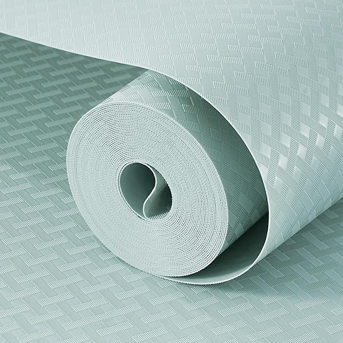Shelf and Drawer Liner for Kitchen Cabinet, Non-Adhesive 12in x 240in Waterproof Contact Paper Refrigerator Liners Thickened Durable EVA Material Non Slip Mat for Dresser Cupboard Pantry Protector