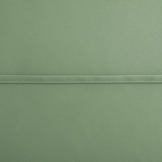 KOUFALL Kitchen Curtains 18 x 30 Inch Length,Not See Through Blackout Window Curtain Panels for Bathroom,Sage Green