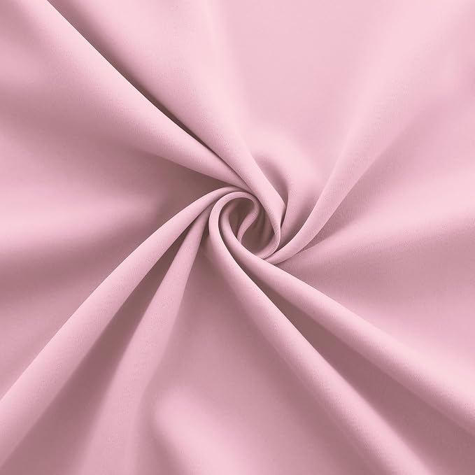 KOUFALL Pink Short Curtains for Bedroom 2 Panels Set Blackout Curtains for Small Windows Boys Room Width 24x24 Inch Length