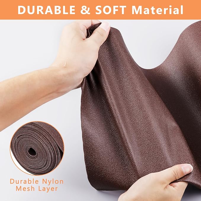 WochiTV Shelf Liner for Cabinets, Drawer Non Adhesive Non Slip Foam Mat for Kitchen, Pantry, Bathroom, Cupboard, Garage, Closet, Shelves, Drawer, Tool Box, Brown 11.8 x 236 inches