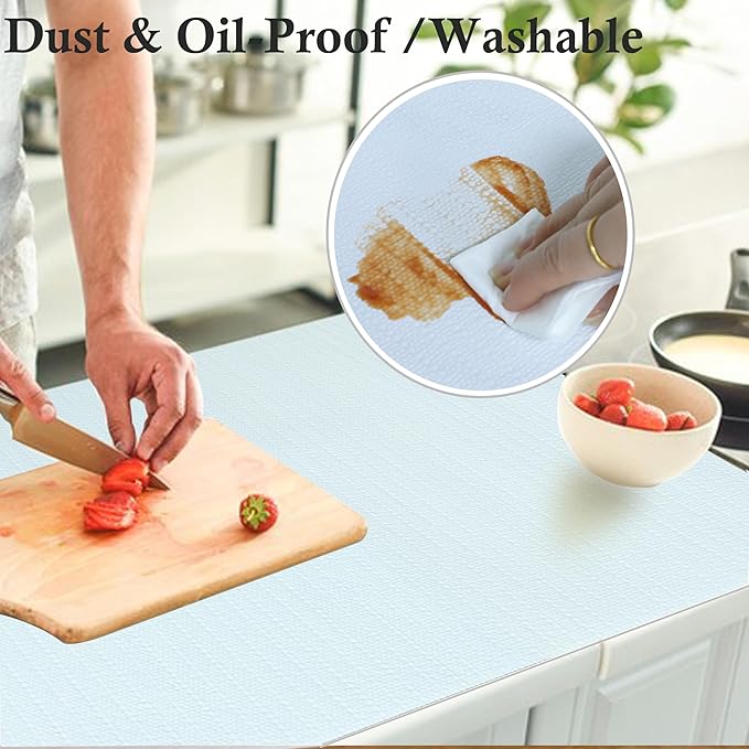 Shelf Liners for Kitchen Cabinets 14 Inch Wide X 20 Ft Non Adhesive Cabinet Drawer Liner Non Slip Water Oil-Proof Strong Grip Pantry Refrigerator Shelves Bathroom Drawer Mat Cupboard Closet Liner