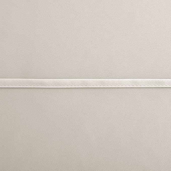 KOUFALL Kitchen Curtains Cafe Curtain Tiers Short Blackout Small Curtains for Bathroom Window Wide 34 X 30 Length Cream White Beige